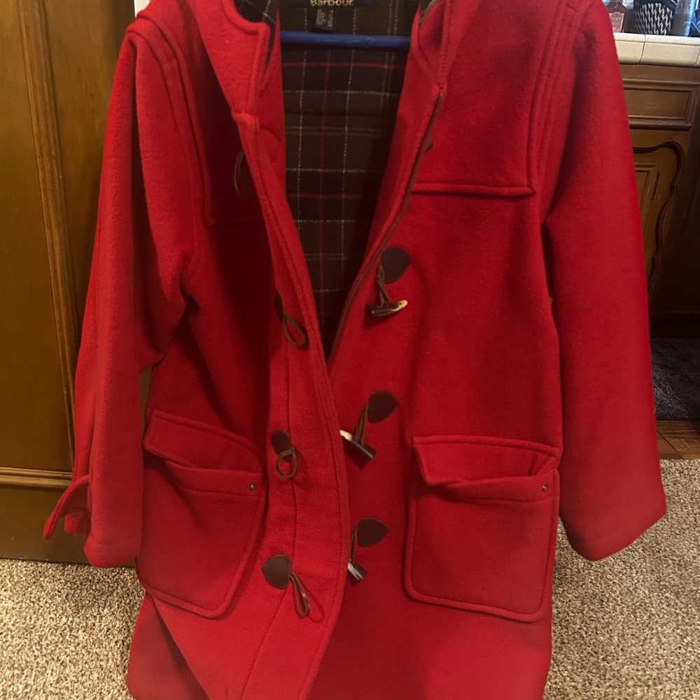 Red Toggle Coat